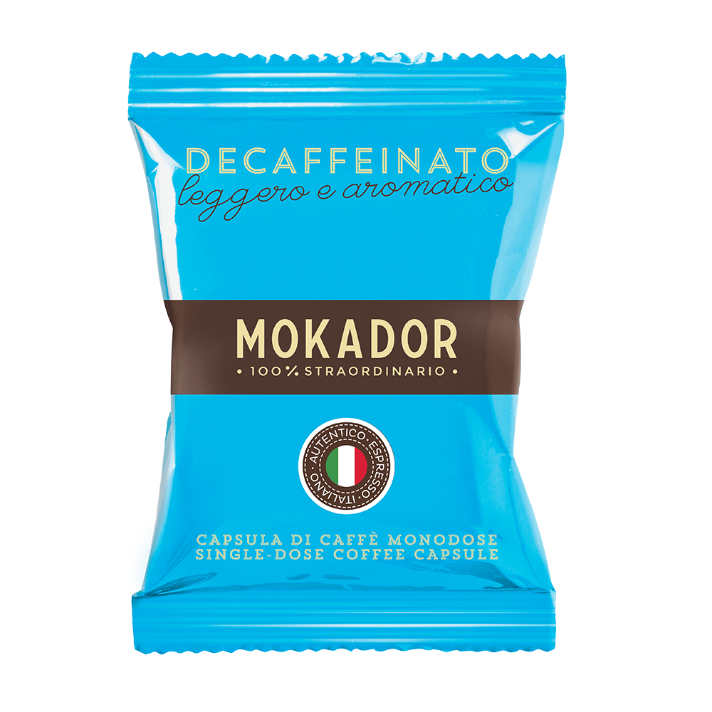 Capsule Mokador Decaffeinato — residuo caffeina inferiore a 0,1%